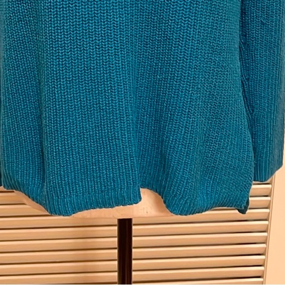 Chico’s Cowl Neck Sweater in Blue, Size Chico One,  Size Small, EUC - Picture 5 of 17
